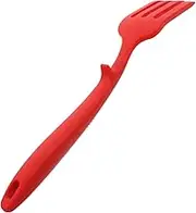 KOCKSHION Cooking Fork Heat Resistant Nonstick Silicone Kitchen Fork for Mixing Mashing and Whisking Eggs Ergonomic Design Comfortable Grip Versatile Tool for Cooking Pasta and Stir Frying