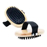 Ozoffer 2x Pet Bamboo Palm Massage Brush 13.5cm x 7cm