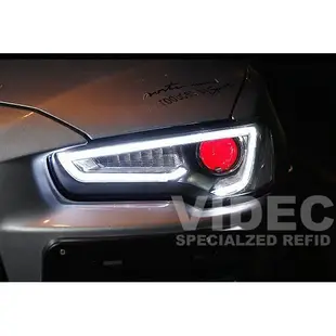 威德汽車 HID 三菱 LANCER IO FORTIS 鯊魚頭 總成式 魚眼 大燈 惡魔眼 樣式 方向燈跑馬