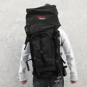 BLACK BACKPACK Camping Travel Outdoor Tactical Backpack Rucksacks Sport XL