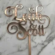 Custom Bride and Groom Name Wedding Cake Topper