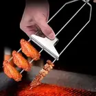 Bbq Grill Skewers 3 Skewer 3-way Grill Skewers Handle Bbq Fork for Grilling