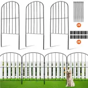 Garden Fence, No Dig Fence 61 x 33 cm Animal Barrier Fence, Underground Decorative Garden Fencing with 5.08 cm Spike Spacing, Metal Dog Fence for the Yard and Outdoor Patio, 28