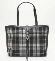 Rebecca Minkoff Megan Tote Plaid Black / White