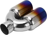 Exhaust Tail Tips Dual Outlet Exhaust Tip Stainless Steel Thickened Inner Wall For Modification