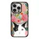 iPhone 15 Pro 強悍防摔手機殼 Tuxedo Cat black and white fluffy kitten cute cat cell phone transparent florals iphone6 gift for cat lady