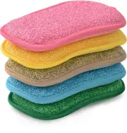 Multipurpose Kitchen Scrub Sponges, Heavy Duty Cleaning Non-Scratch Scrub Spo...