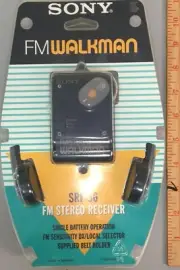 ✅ Sony Walkman SRF-36 FM Stereo Portable Radio w/ Headphones NEW OLD STOCK!