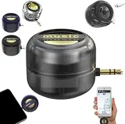 Portable 5X Speaker Amplifier–Plug & Play for Music/Calls,Mobile Phones Sound Amplifier with 3.5mm and Type-,Mini Speaker Clear Sound for Music/Calls or Smartphone Tablet