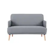 Brianna 2 Seater Sofa Fabric Uplholstered Lounge Couch - Light Grey