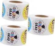 ARTIBETTER 1 Roll Graduation Season Present Sticker Labels Self Adhesive Sealing Decals for Present Boxes Cake Cookie Bags Decorative Labels