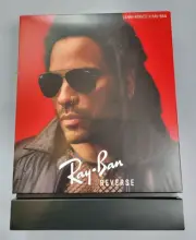 RAY-BAN X LENNY KRAVITZ MEDIUM SUNGLASS COUNTERCARD POSTER BOX 13.5" X 9.4" X 2"