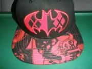 NEW BATMAN Snapback Hat Cap Bioworld Merch OSFM Red & Black