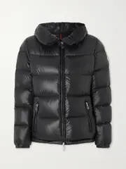 [Moncler] Moncler - Douro Hooded Appliquéd Quilted Shell Down Jacket - Black - 1 1 Black