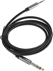 Totority Superior Audio Transmission 3.5mm to 6.35mm Cable Headphone Cord for Car Home and