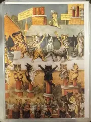 LORA VERNER "The Cats” Theatre Edwardian Chromolithograph C. 1900 Greeting Card