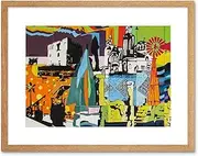 Graffiti Mural Paralimni Primary Cyprus Framed Wall Art Print
