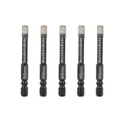 5Pcs Dry Diamond Core Drill Bit 6mm HoleSaw Cut Marble Tile Porcelain Granite