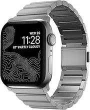 Titanium Apple Watch Band 45mm, Titanium Ultra Watch Band with Adjustable Links and Integrated Lugs, Titanium Band for Apple Watch Ultra and Ultra 2 Watch Band, Compatible with Apple Watch Series