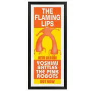 The Flaming Lips - Yoshimi Battles the Pink Robots Vintage Daybill Poster Framed