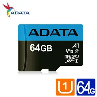 威剛 Premier microSD UHS-I 256G 128G 64G 32G TF記憶卡(附轉卡) A1藍卡