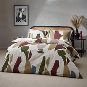 Hoem Meta Cotton Abstract Duvet Cover Set Dusk Single