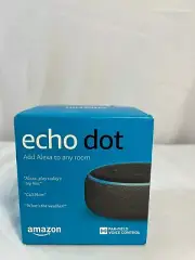 Amazon Echo Dot 3rd Gen Black Bluetooth Wi-Fi Smart Speaker With Alexa
