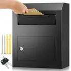 Mailbox for Outside Wall Mount Locking Drop Box Wall Mounted Heavy Duty Safe ...