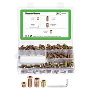 173Pcs 4 Sizes Zinc Alloy Hex Drive Screw-in Threaded Inserts Assortment Kit