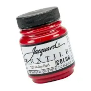 Jacquard Products Textile Color Fabric Paint 2.25-Ounce, Ruby Red