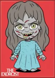 The Exorcist Movie Possessed Regan Chibi Image Refrigerator Magnet NEW UNUSED