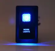 Dual LED Backlit Laser Etched WORK LIGHTS Rocker Switch