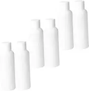 VALICLUD 6Pcs Reusable Empty Cosmetic Bottles for Travel White Containers with Airtight Cap for Lotions Creams Sunscreen Shampoo Conditioner Lightweight and Leakproof