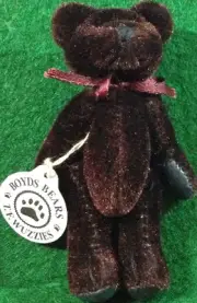BOYDS BEARS 1999 Tyrone F. Wuzzie MINIATURE Poseable DK BROWN Bear 595160-05 Ret