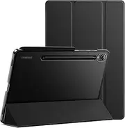 [JETech] Case for Samsung Galaxy Tab S9 11-Inch, Translucent Back Tri-Fold Stand Protective Tablet Cover, Support S Pen Charging, Auto Wake/Sleep (Graphite Black)