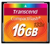 Transcend 16GB 133x Speed CompactFlash Memory Card (MLC Flash) TS16GCF133