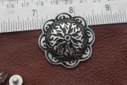 2 pcs WESTERN COWBOY ENGRAVED CONCHOS WITH SCREWS