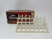 Vintage COLLINS SPOOL RACK HOLDS 32 SPOOLS OF THREAD