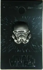 Classic Star Wars StormTrooper Helmet 3D Image Pewter Metal Pin NEW UNUSED