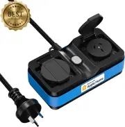 Smart Plug Outdoor Indoor WiFi Outlet 10A Waterproof IP44 Alexa Google 2Sockets