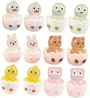 NOLITOY 12pcs Glow Dark Cute Mini Animal Figurines for Desktop Decoration Realistic Luminous Animal Ornaments for Creative Micro Landscape DIY Projects for and Accessories