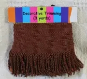 Vintage Copper Brown 3 Inch Bouillon Fringe Trim Sewing Crafts Decor