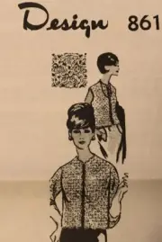#861 Vintage Jacket With sleeves or without sleeves pattern to CROCHET (Repro)