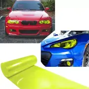 JDM Lucifer Yellow Racing Tint Vinyl Film Trim Wrap for Headlight DRL Fog Light (for: BMW)