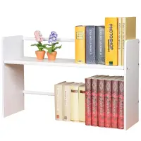 在飛比找遠傳friDay購物優惠-《Homelike》和風伸縮式桌上書架(純白色)