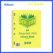 Spirax 814 Recycled Lecture Book A4 School/Writing Notebook 140-Pages Yellow x 5
