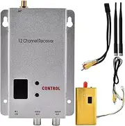 1.5W Portable Wireless Audio/Video Transmitter-Receiver 1.2KM Wide Coverage Support AHD CVBS Signals for CCTV Monitor