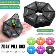 Pill Box Weekly Medication Organizer Pill Container Medicine Holder Dispenser AU
