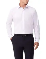 [Van Heusen] 1 Collar Dobby Stripe Tailored Long Sleeve Shirt in Lavender Garden
