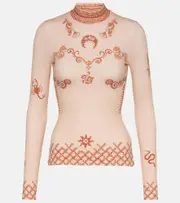 [Marine Serre] Marine Serre Regenerated Second Skin jersey top AU 10 pink
